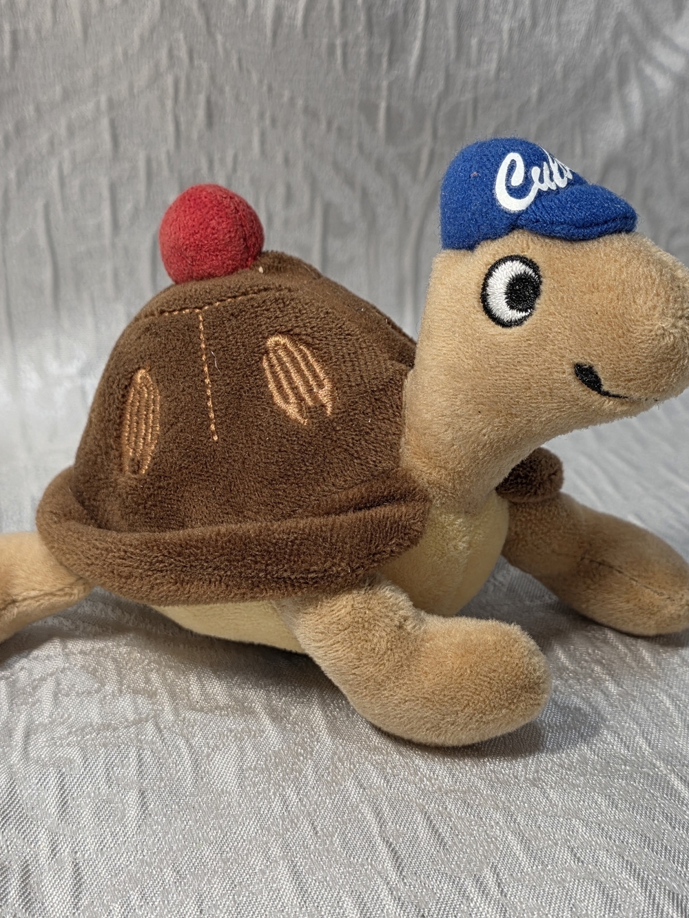 Plush Turtle Small Pet Toy - Brown with Blue Cap